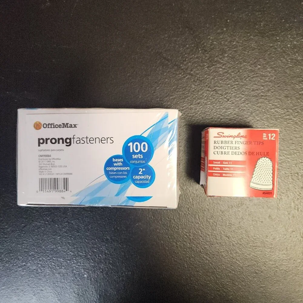 Office Supply Presentation Lot: Date Stamp Name Badge Business‎ Rubber Fingers